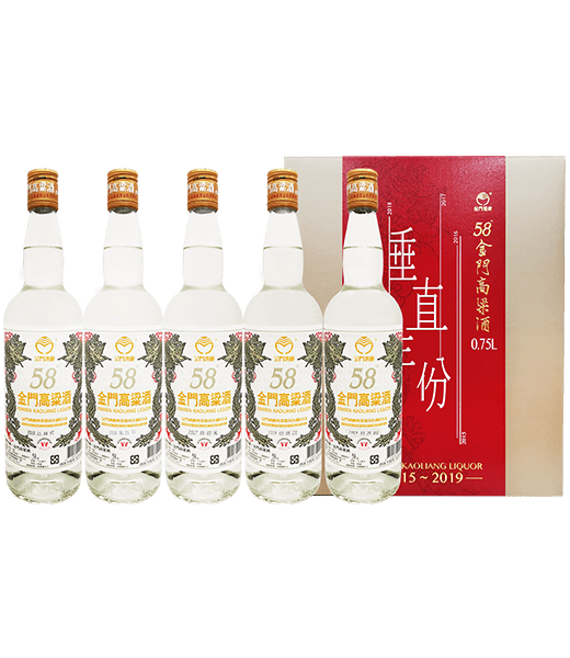 金門高粱酒58度(垂直年份2015~2019藏寶箱)(5入)