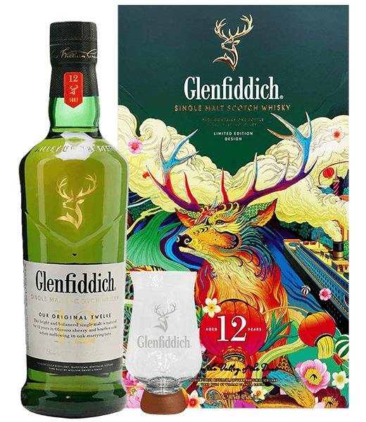 格蘭菲迪12年單一麥芽威士忌禮盒 2021年包裝 Glenfiddich 12 Years Old Single Malt Scotch Whisky Gift Box