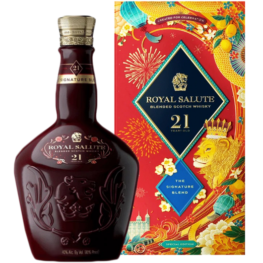 皇家禮袍21年調和式威士忌(祥獅獻瑞),ROYAL SALUTE 21 YEARS OLD BLENDED GRAIN MALT SCOTCH  WHISKY