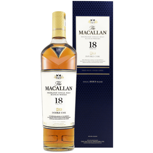 麥卡倫18年單一麥芽威士忌(雪莉雙桶)(2023年包裝),THE MACALLAN 18